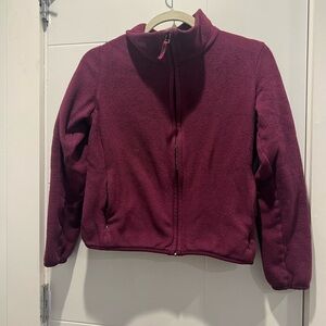 Uniqlo Maroon Fleece Jacket